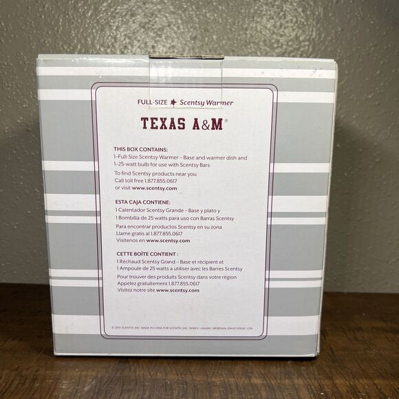 Scentsy Campus Collection Texas A&M Aggies University Candle Wax Warmer - Picture 3 of 9